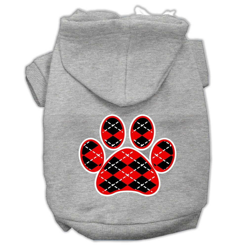 As You Wish Apparel – Red Argyle Paw Pet Hoodie