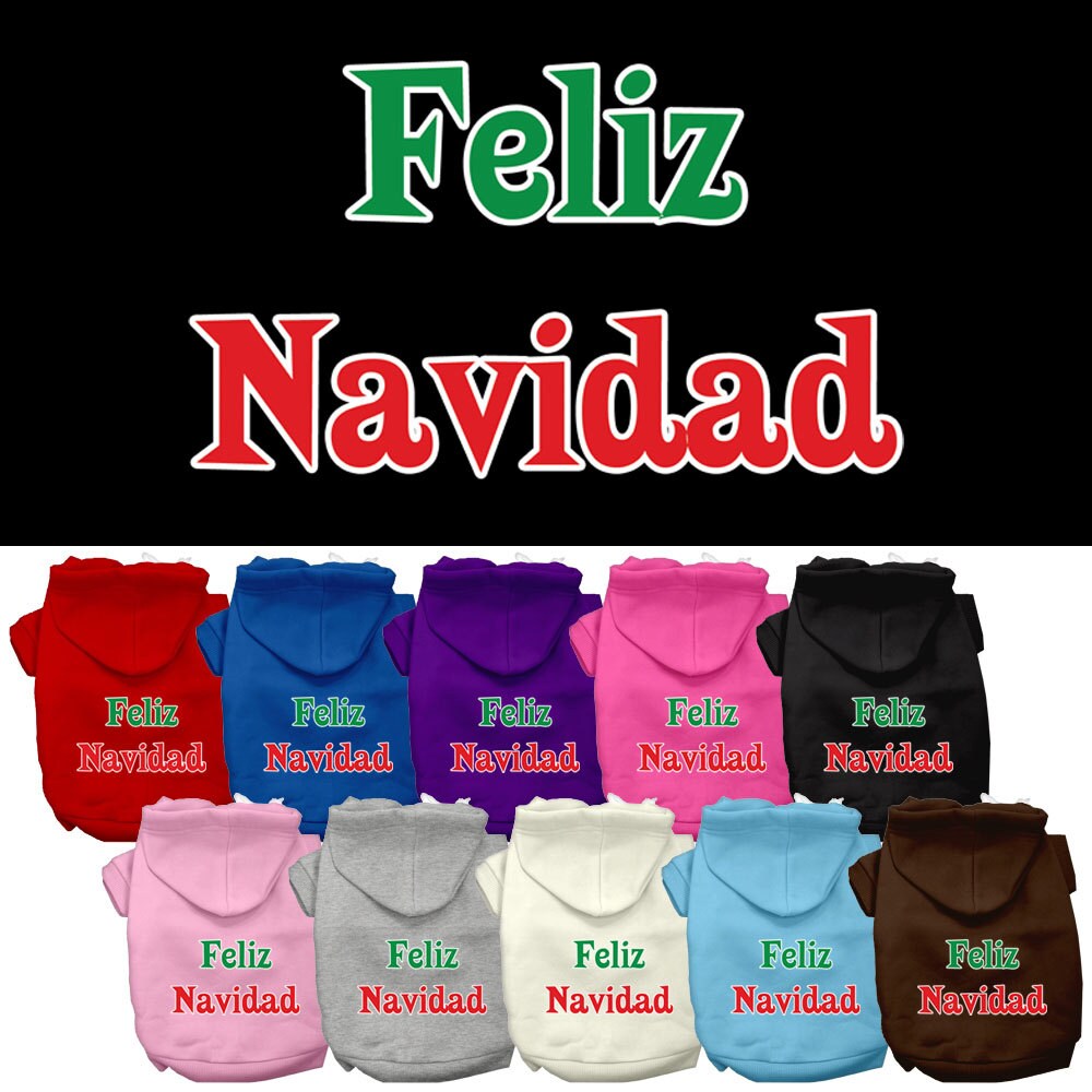 As You Wish Apparel – "Feliz Navidad" Christmas Pet Hoodie
