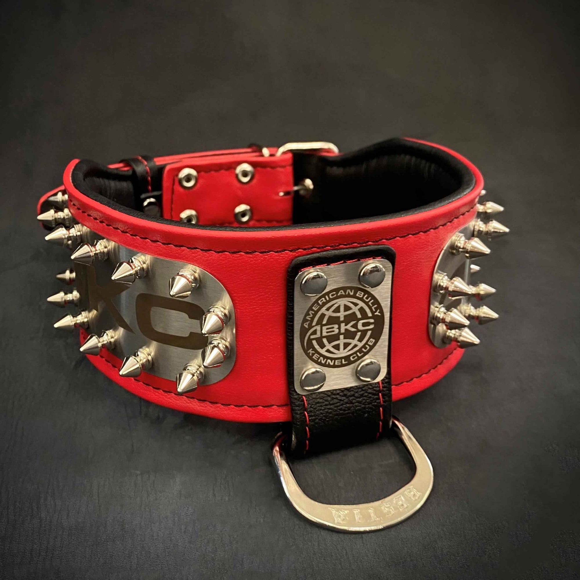 Bestia ABKC Leather Dog Collar