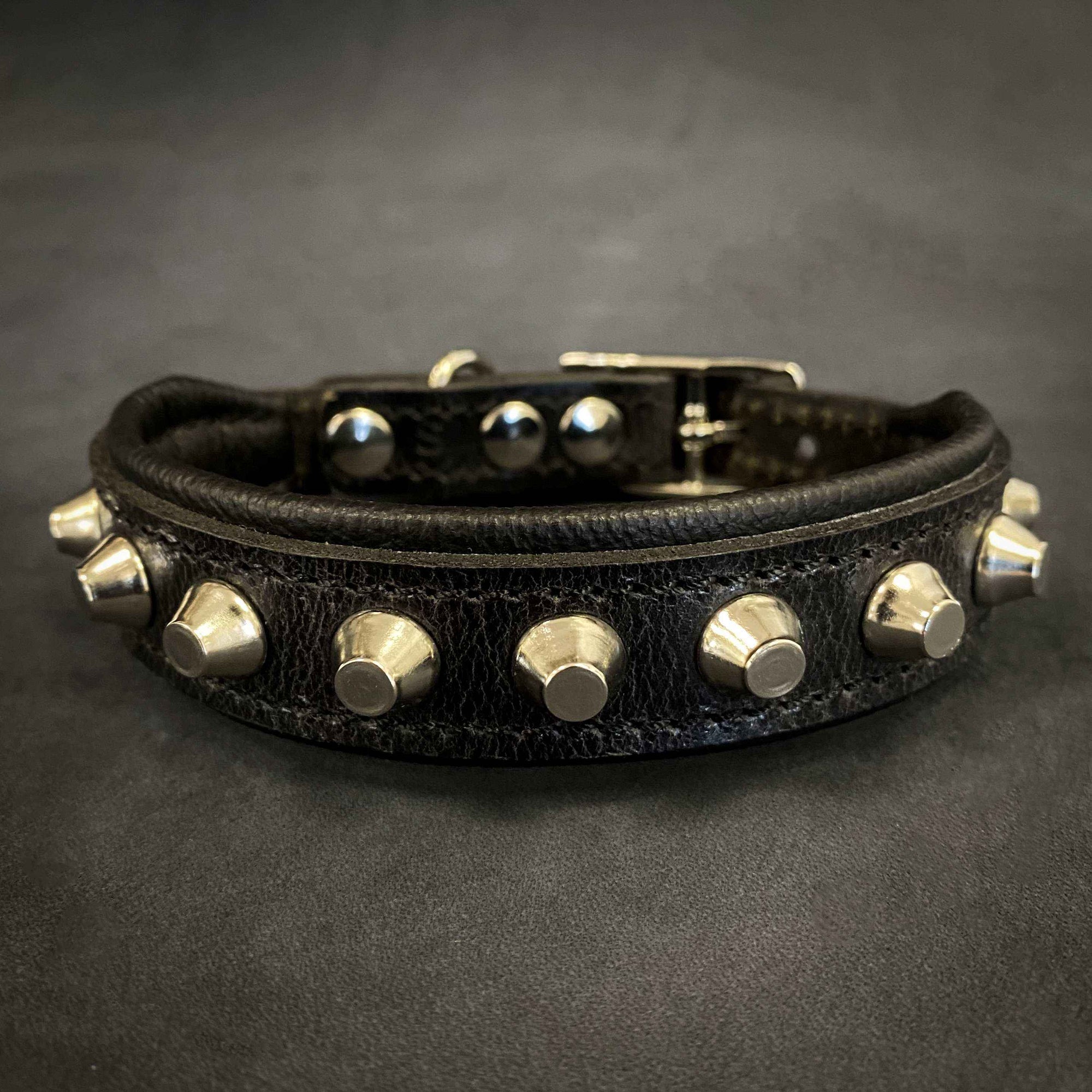 Bestia Rock Leather Dog Collar