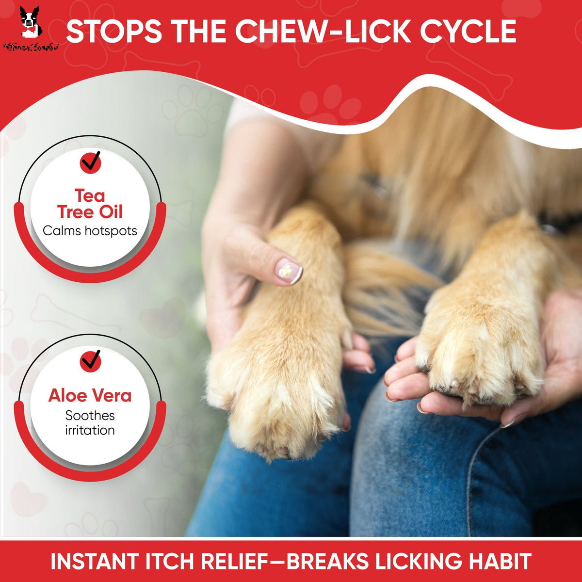 Deep Cleaning Paw Fizz Tablets - Paw Soak Helps Eliminate Paw Licking