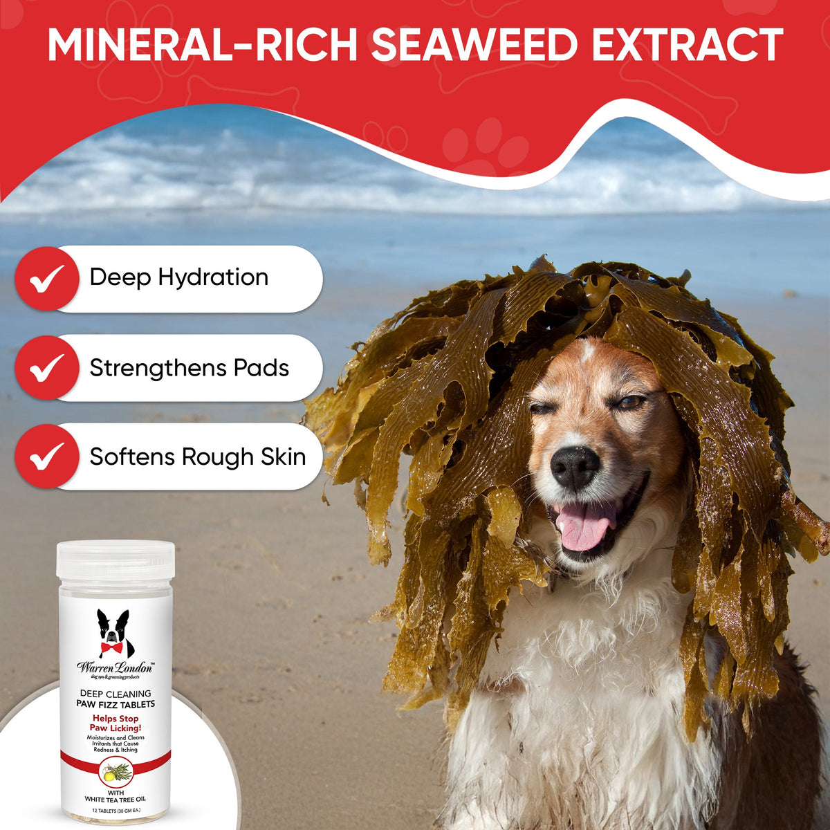 Deep Cleaning Paw Fizz Tablets - Paw Soak Helps Eliminate Paw Licking