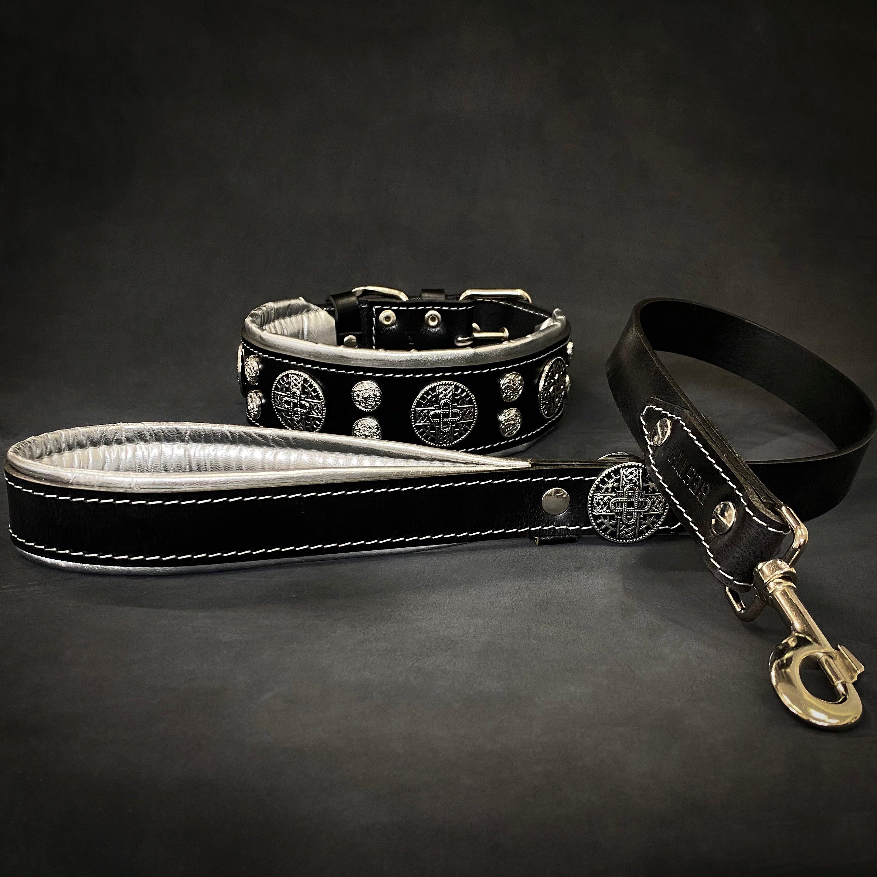 Bestia Dog Gear Genuine Leather Dog Collar 