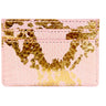 Soft Pink & Gold Snake Card Wallet