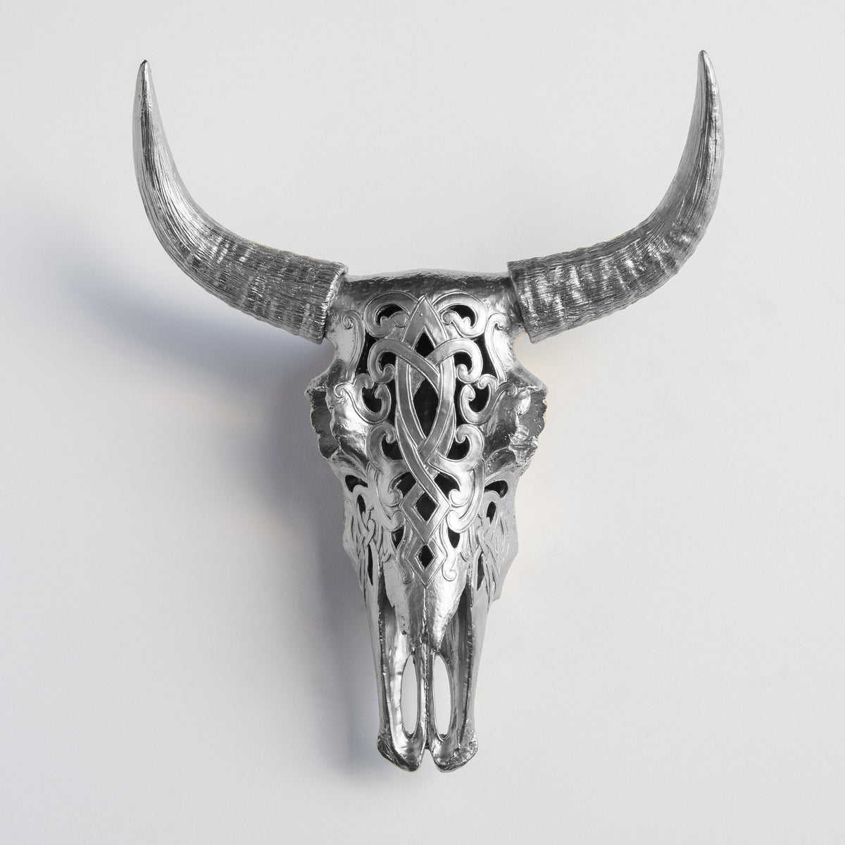 Faux Carved Cow Skull
