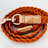 NEW - Dog Lead Cinnamon Rust Plaited