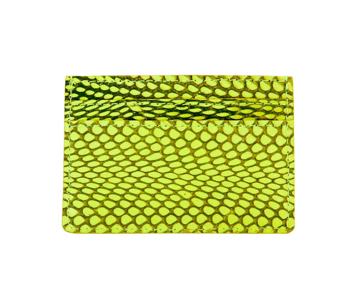 Allysa Payne Neon Green Viper Snake Card Wallet