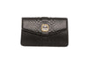 Black Python Clutch With Custom Swarovski Crystal