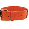 Small Orange Italian Leather Classic Collar