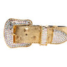 Gold Studded Italian Leather Swarovski Crystal Collar