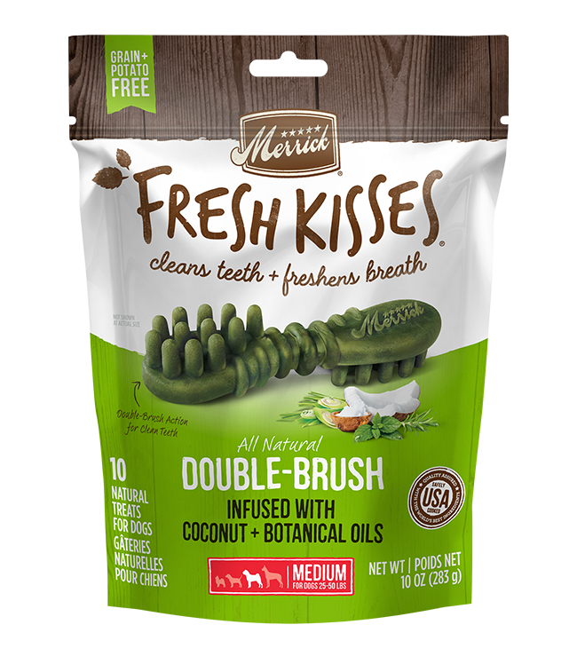 Merrick Fresh Kisses Coconut Dental Treats For Medium Dogs (10oz) (10Ct)