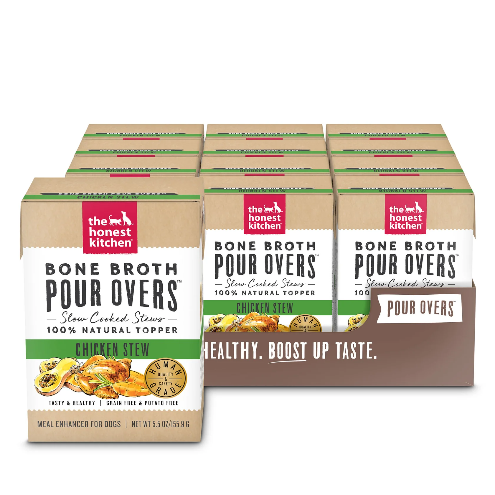 Honest Kitchen Pour Overs Bone Broth Chicken Stew Dog Food Topper (5.5oz)