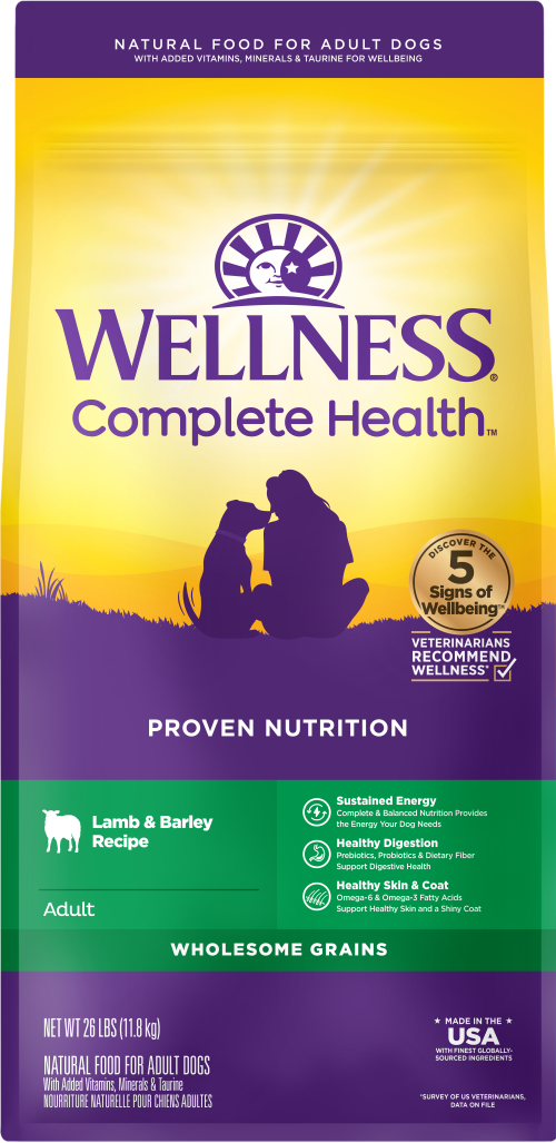 Wellness Complete Health Adult Lamb and Barely Dog Food