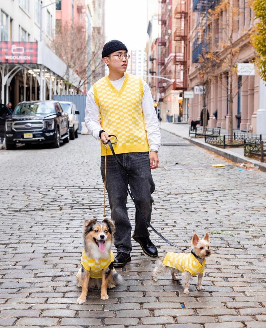 BESPOKE PAWS BP X BH Check Sweater vest - Cotton Recycled Warm Cozy Sweaters
