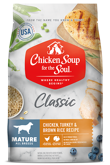 Chicken Soup Mature Chicken,Turkey and Brown Rice Dog Food
