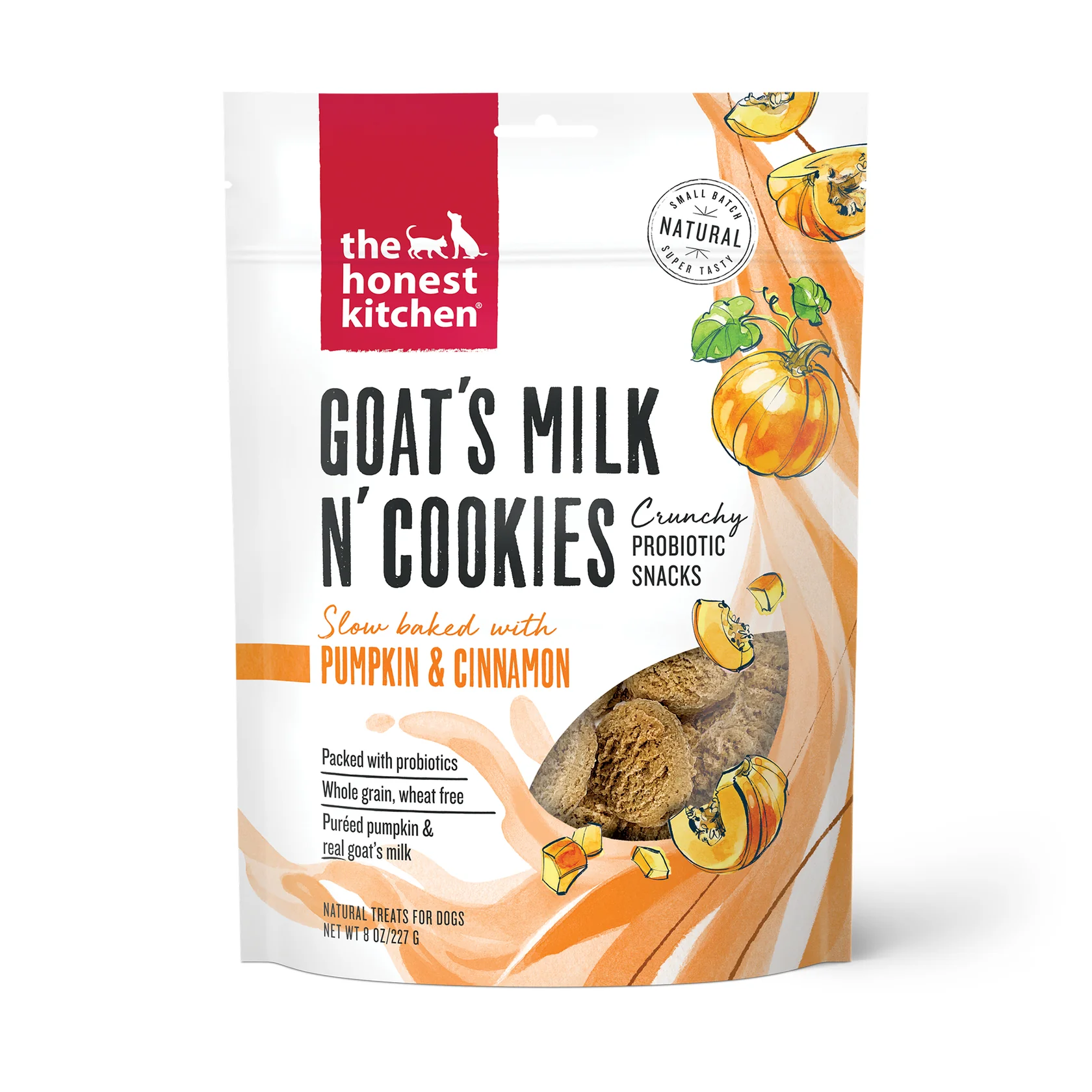 Honest Kitchen Goat Milk and Cookies Pumpkin and Cinnamon Dog Treats (8oz)