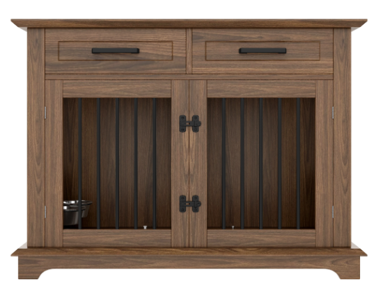 Nest & Tail Carlisle Console Furniture-Grade Dog Crate End Table