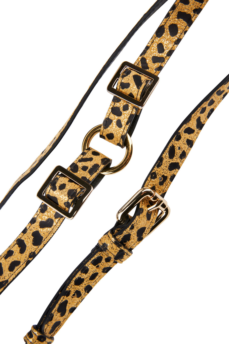 Allysa Payne Leopard Print Italian Leather Dog Harness