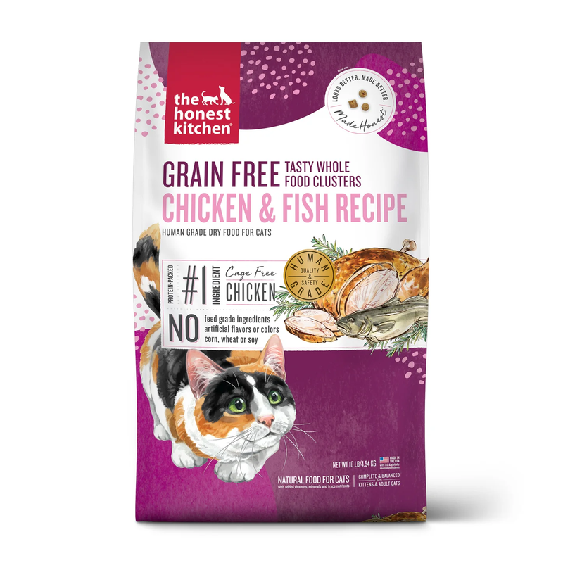 Honest Kitchen Grain Free Clusters Chicken and Whitefish Dry Cat Food (1lb)
