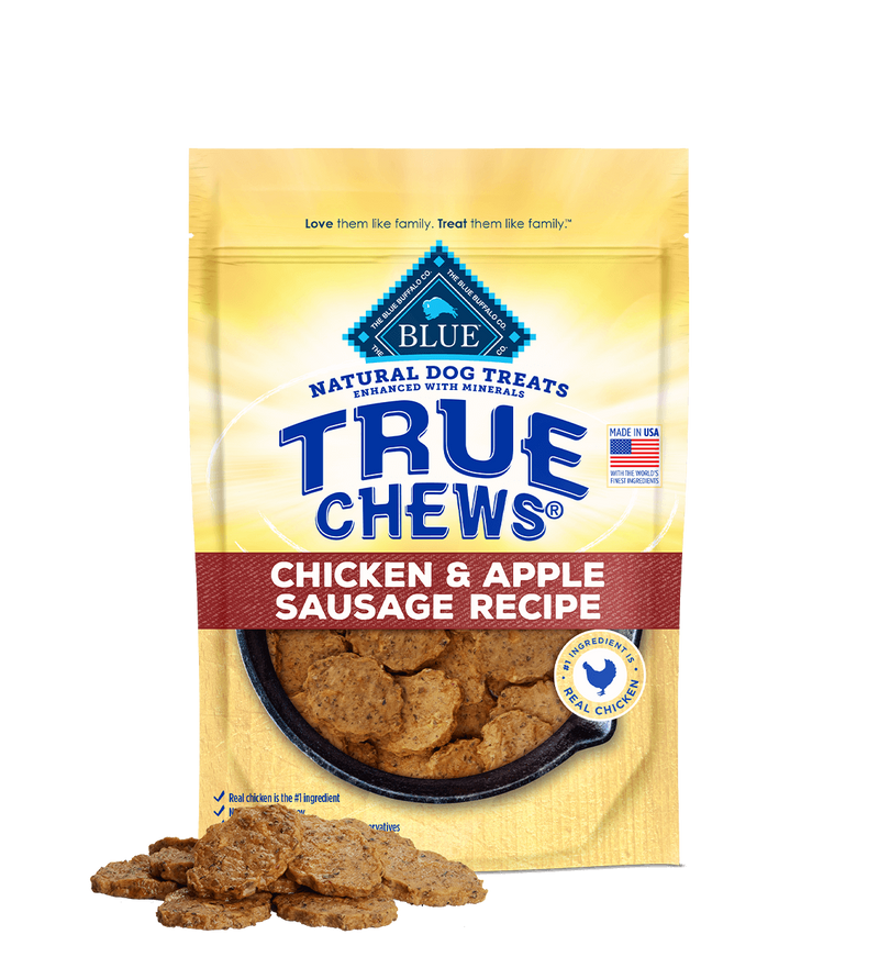 Blue Buffalo True Chews Chicken and Apple Sausage Dog Treats (12oz)