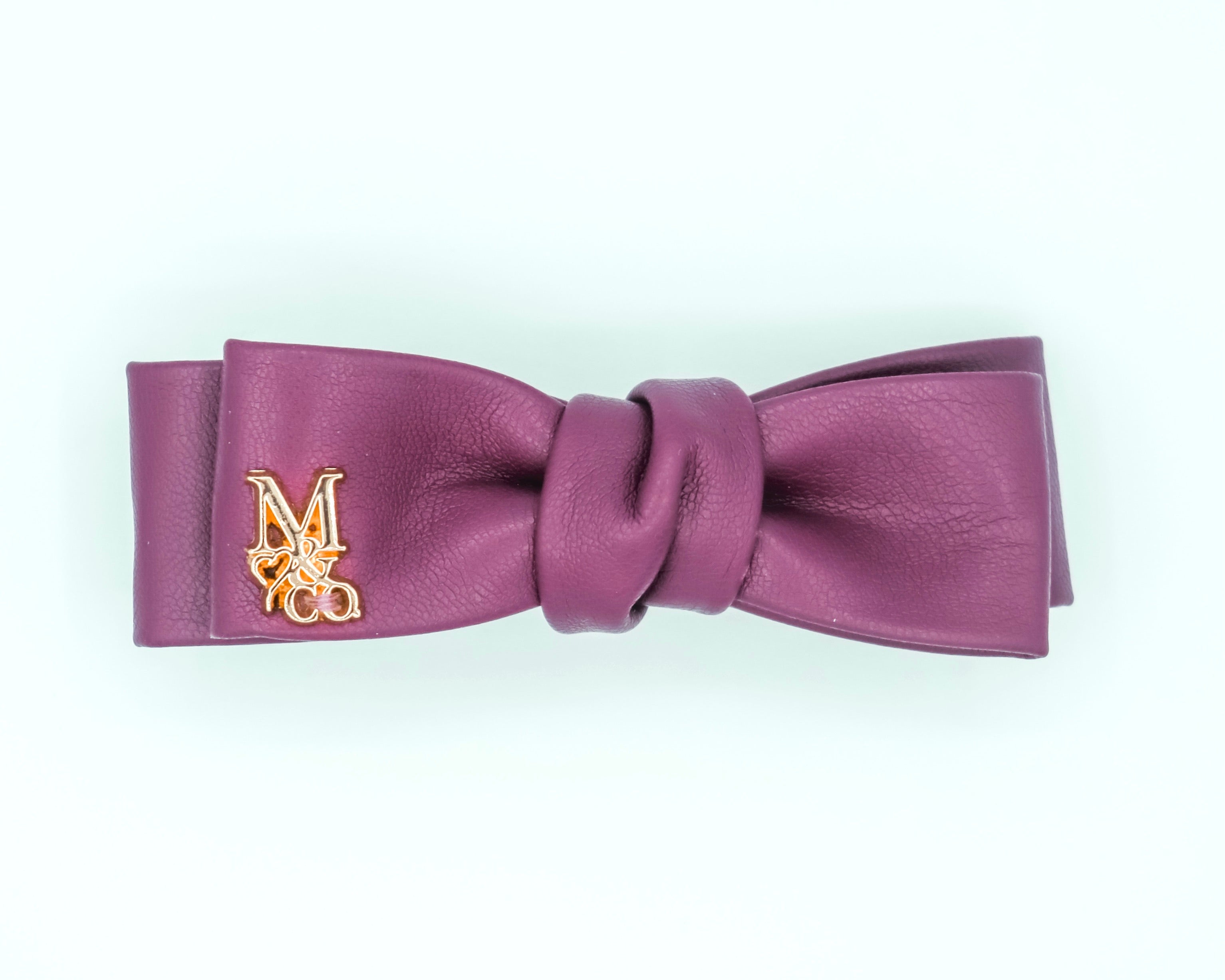 Mini Leather Bow: Lavender