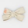 Leather Twist Bow: Almond