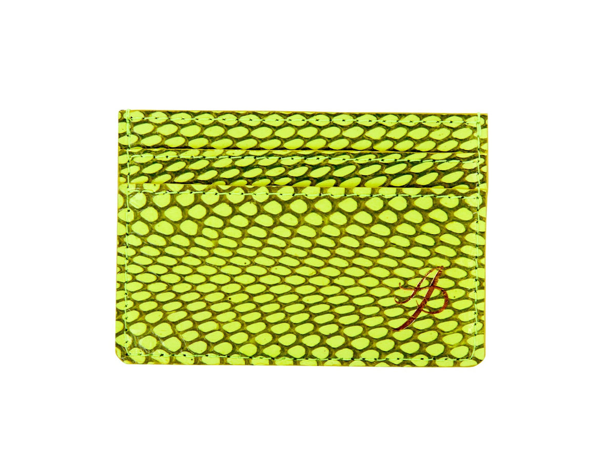 Allysa Payne Neon Green Viper Snake Card Wallet
