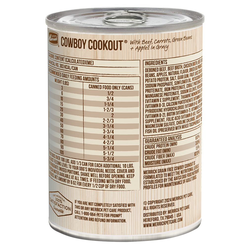 Merrick Grain Free Cowboy Cookout Wet Dog Food (12.7oz)