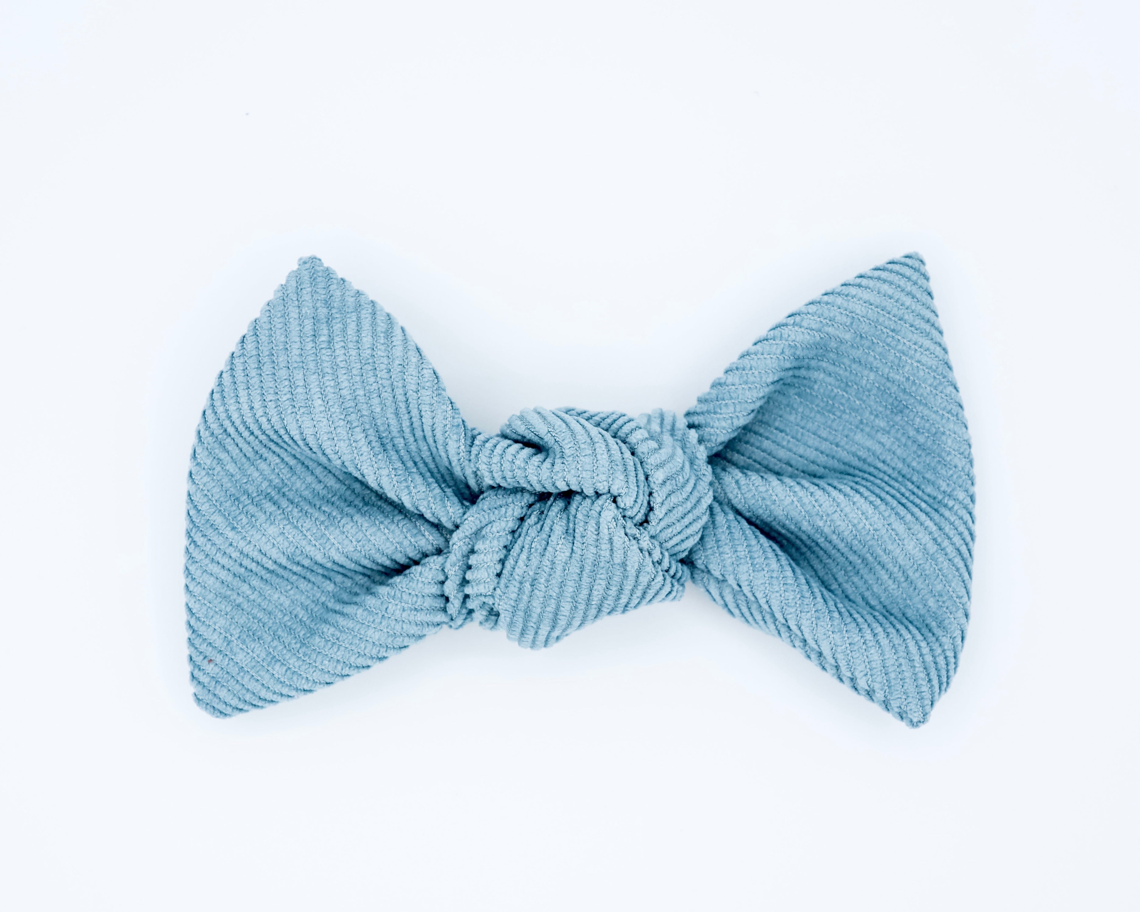 Corduroy Bow: Powder Blue