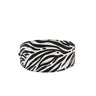 Zebra Print Hair On Hide Italian Leather Collar