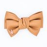 Leather Bow: Caramel