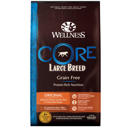 Wellness CORE Grain-Free High-Protein Large Breed Dry Dog Food (24lb)
