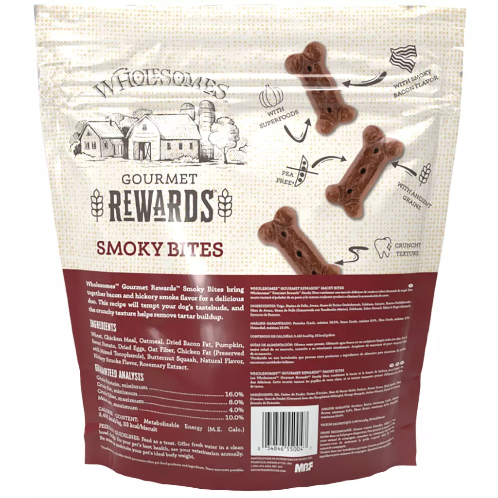 Wholesomes Adult Smoky Bites Dog Treats (3lb) - HT Animal Supply
