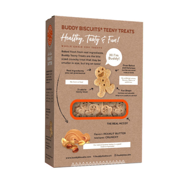 Buddy Biscuits Crunchy Teeny Treats Peanut Butter (8oz) - HT Animal Supply