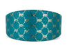 Teal & Gold Monogram Snake 3" Wide Style Collar