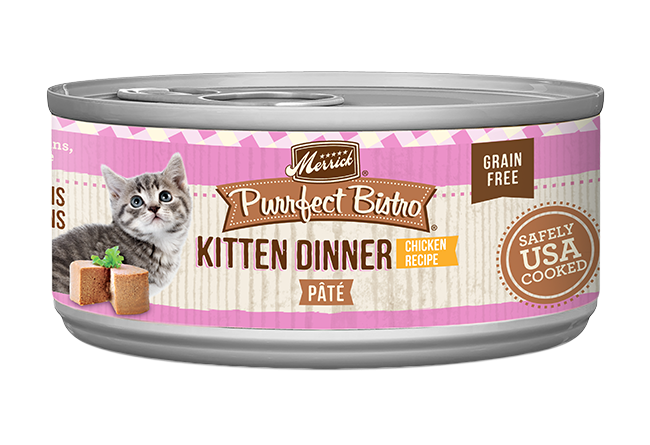 Merrick Purrfect Bistro Grain Free Kitten Chicken Pate Cat Food (3oz)