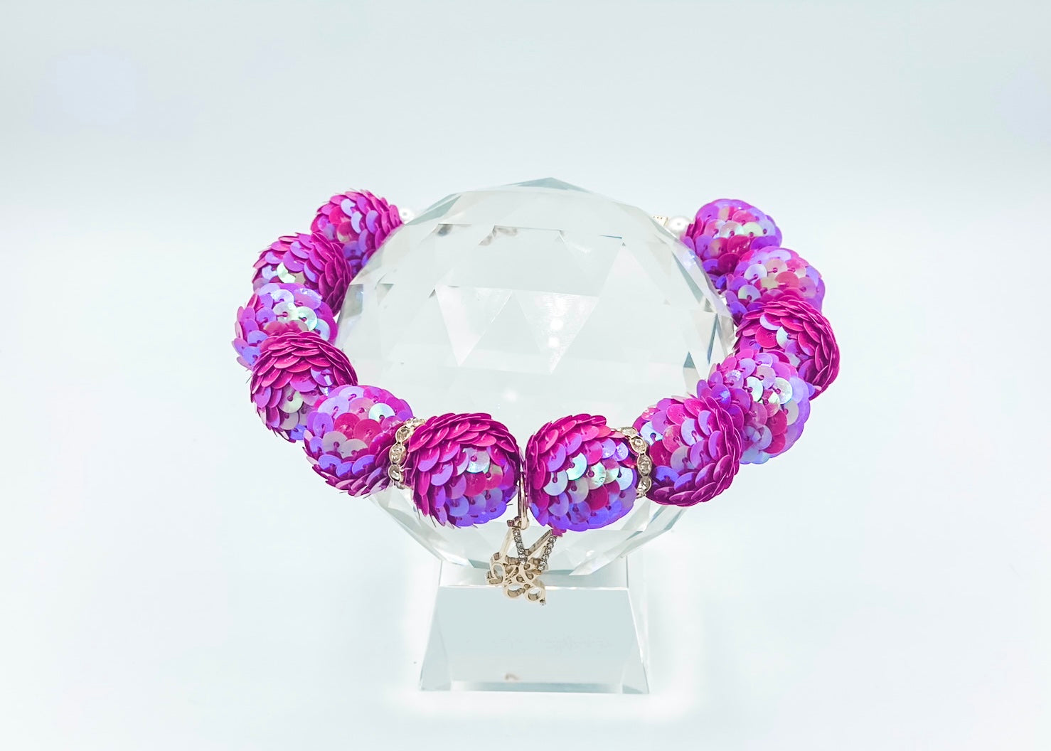 Necklace: Magenta Scales