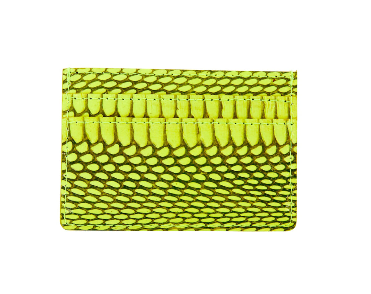 Allysa Payne Neon Green Viper Snake Card Wallet