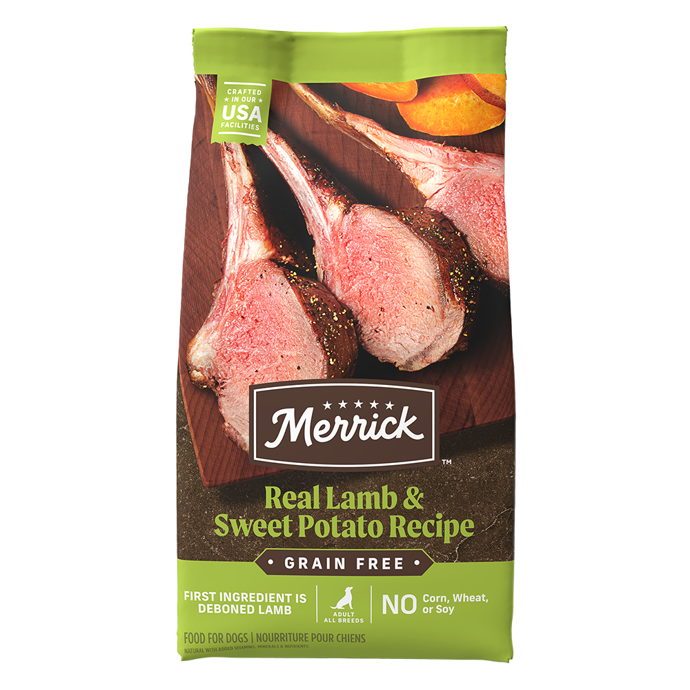 Merrick Grain Free Adult Lamb and Sweet Potato Dog Dry Food (4lb)