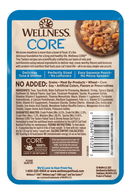 Wellness Core Adult Tiny Taster Flaked Tuna and Shrimp Wet Cat Food (1.75oz)