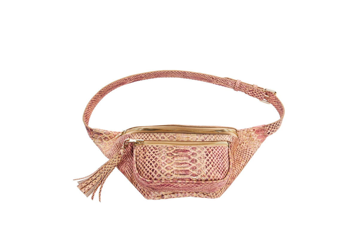 Allysa Payne Embossed Snake Belt Bag/Fanny Pack