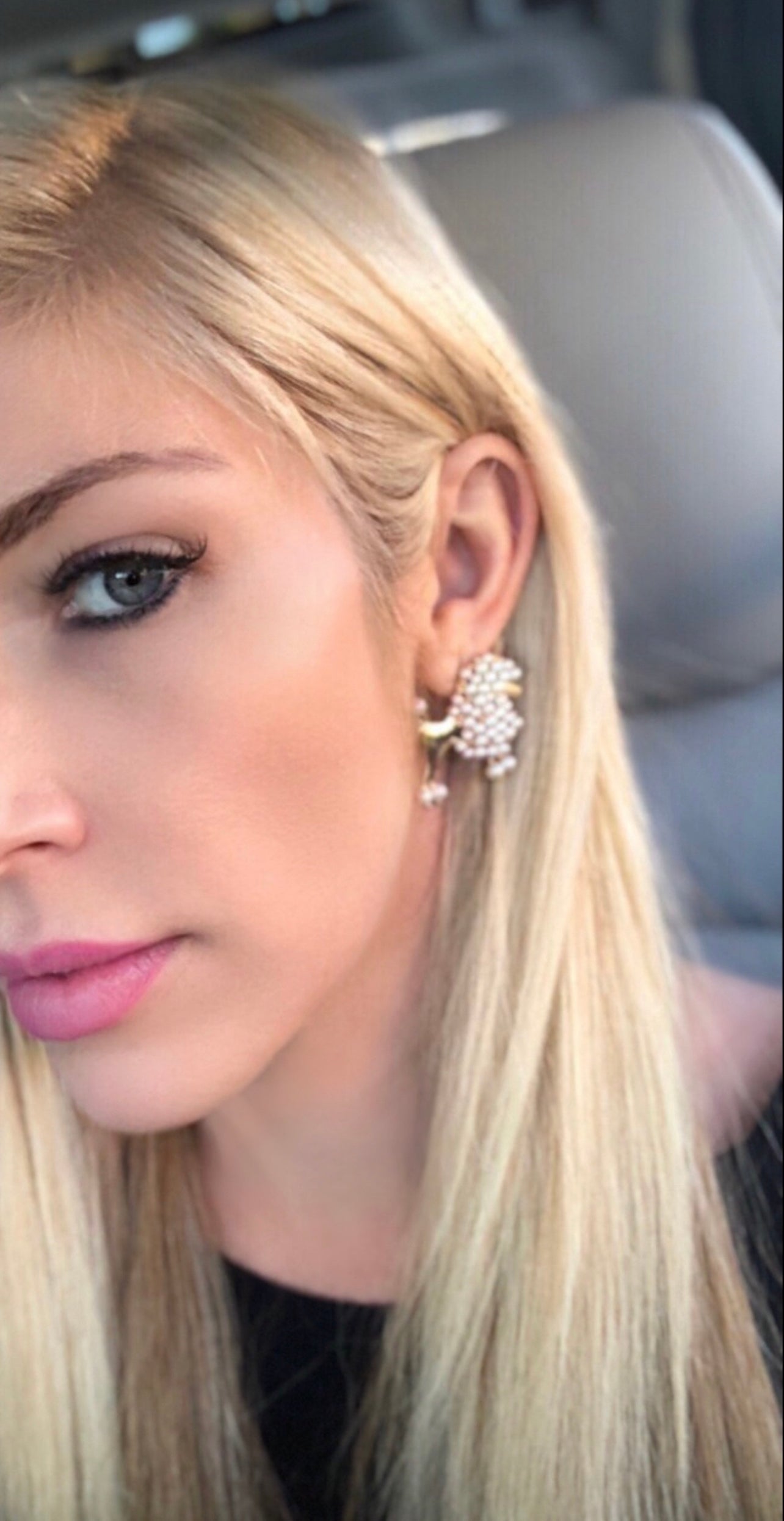 Pearl Poodle Earrings