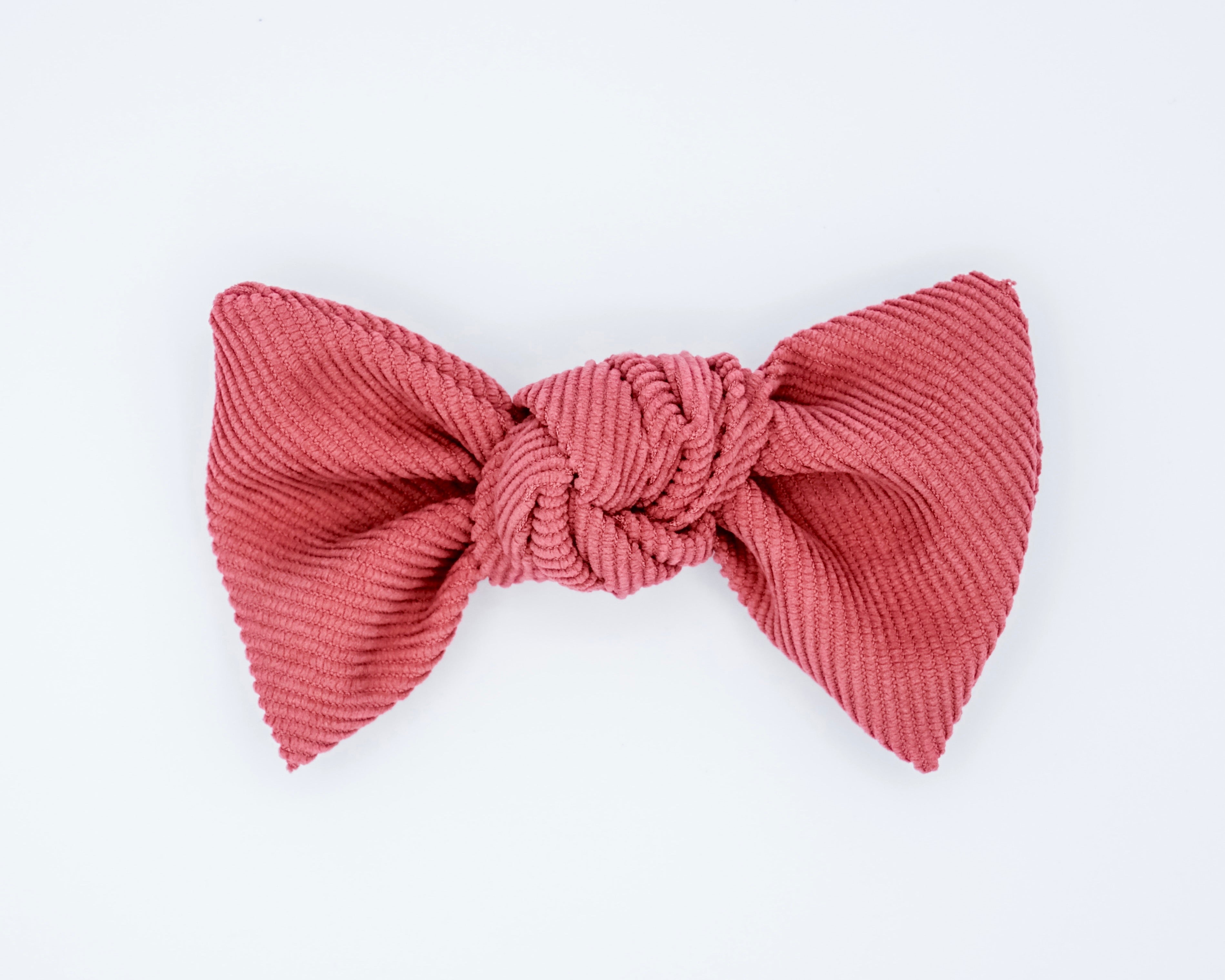 Corduroy Bow: Soft Magenta