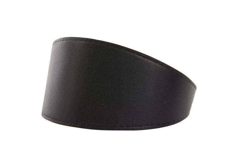 Black Vegan Leather 2" Wide Collar