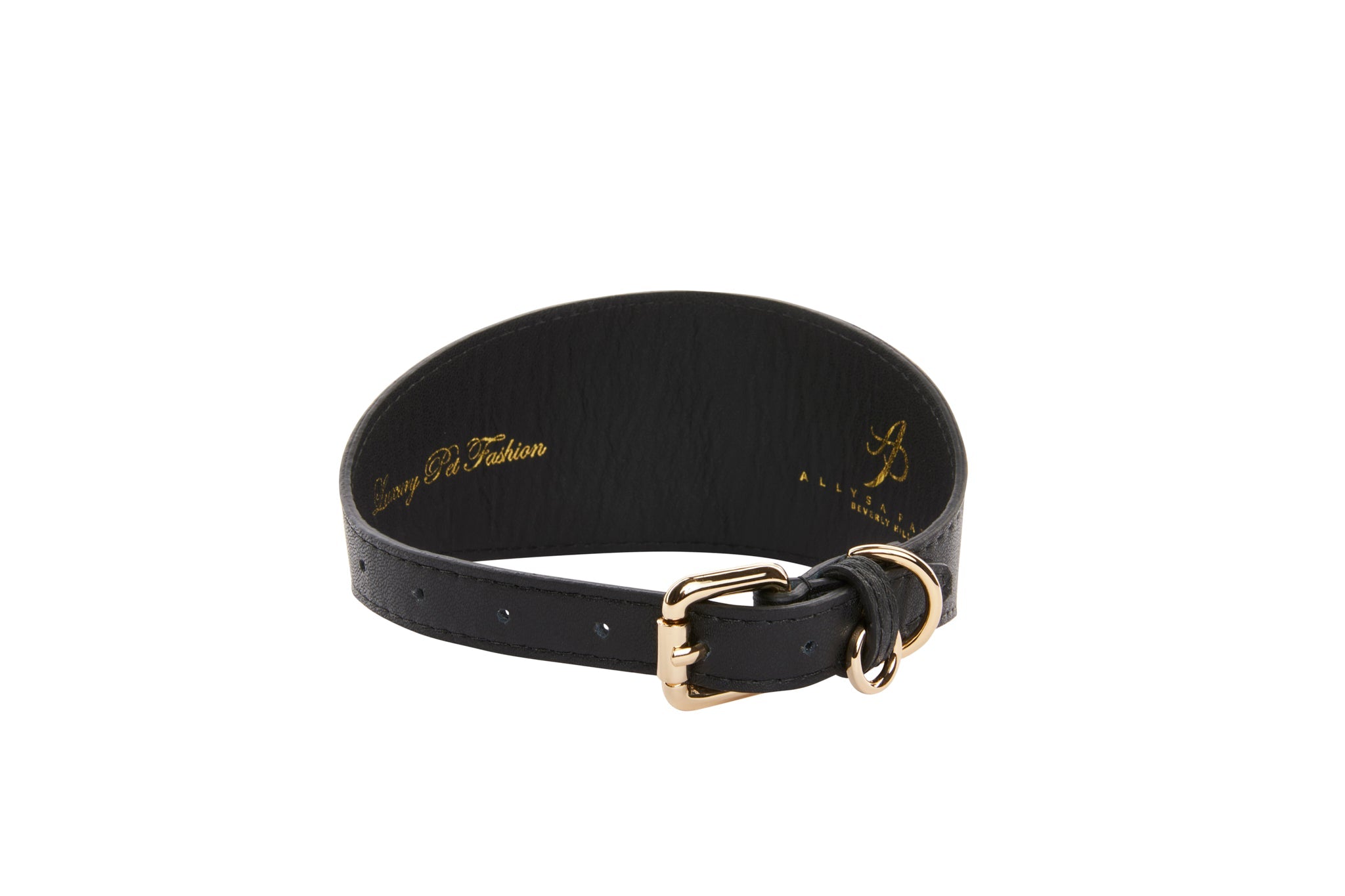 Black Vegan Leather 2" Wide Collar