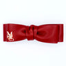 Mini Leather Bow: Maroon Red