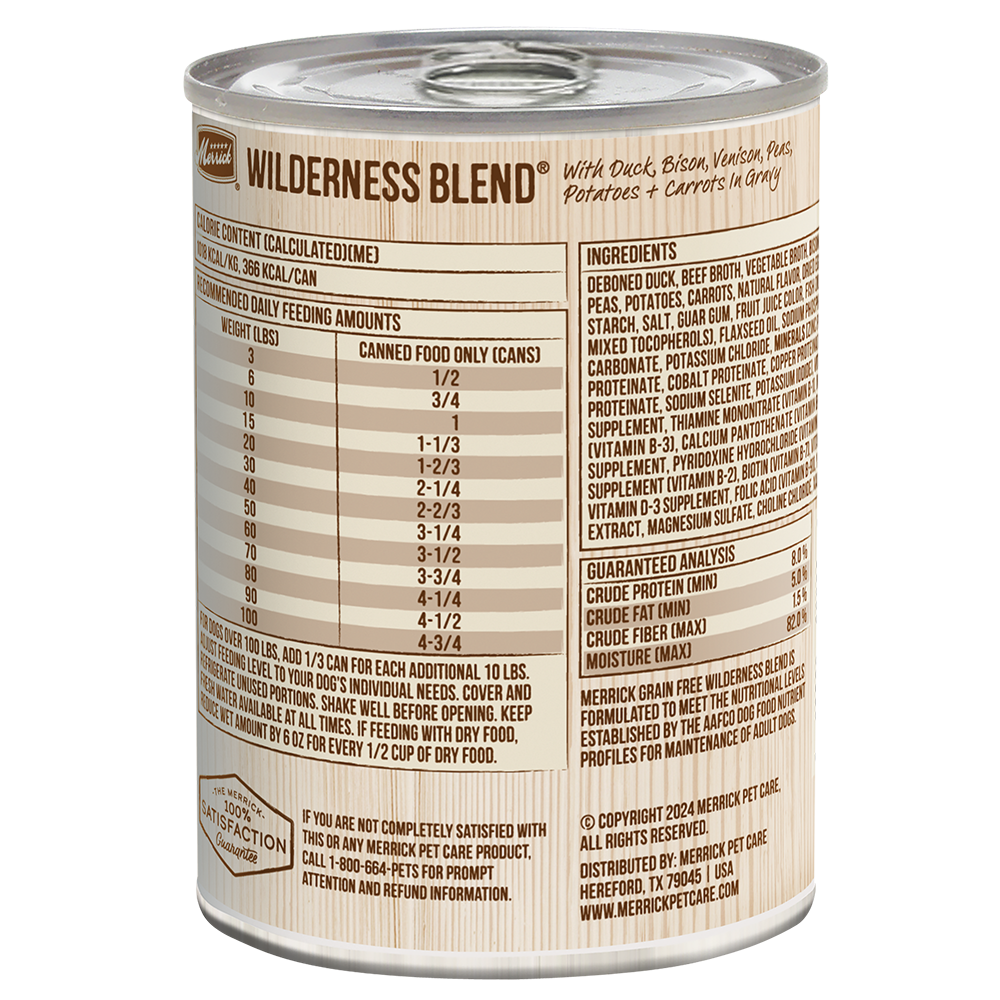Merrick Grain Free Wilderness Blend Wet Dog Food (12.7oz)