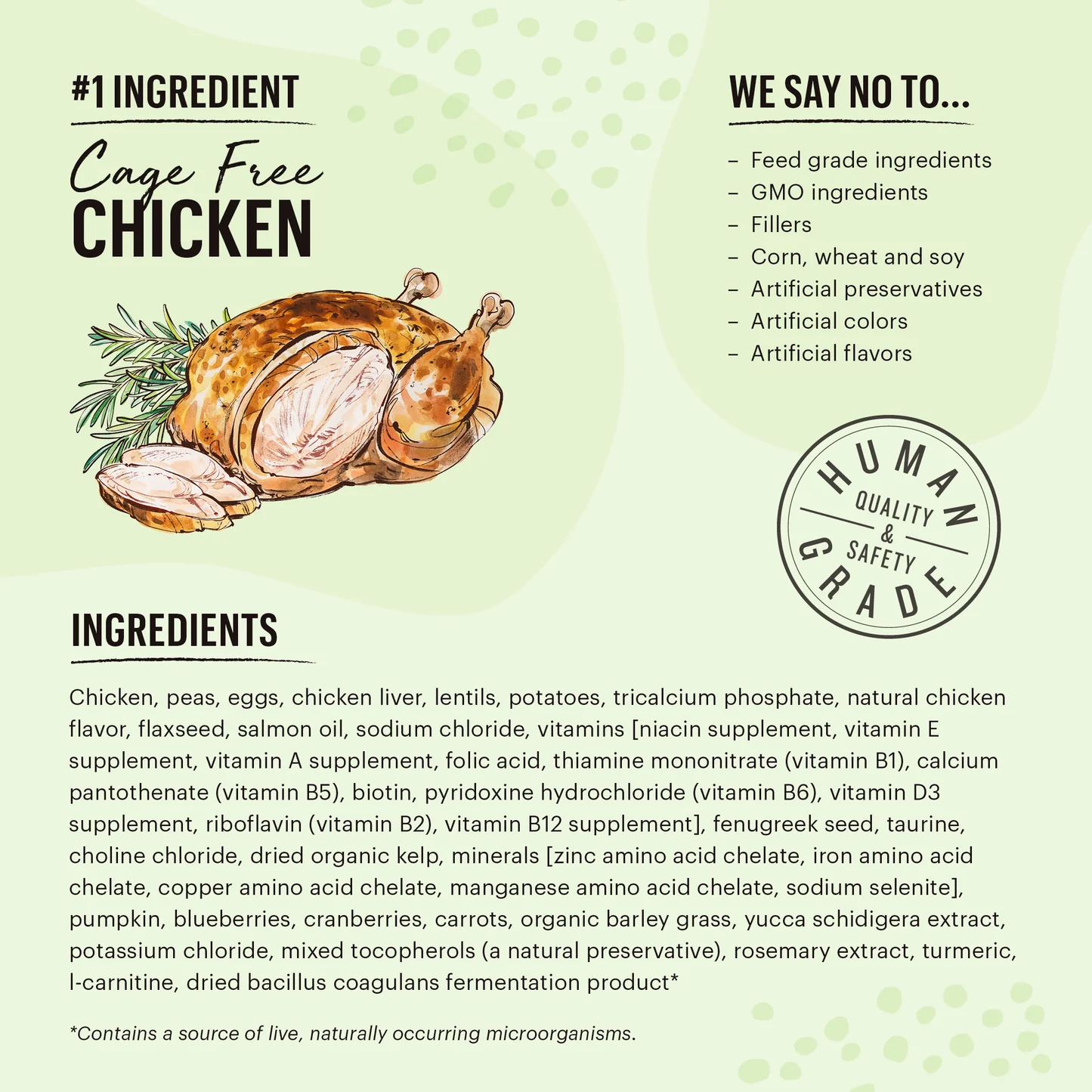 Honest Kitchen Grain Free Clusters Chicken Dry Cat Food (1lb)