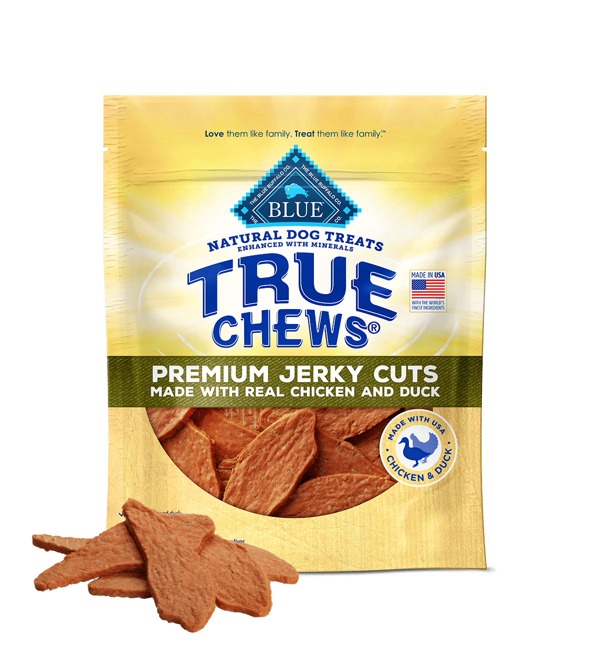 Blue Buffalo True Chews Jerky Cuts Chicken and Duck Dog Treats (10oz)