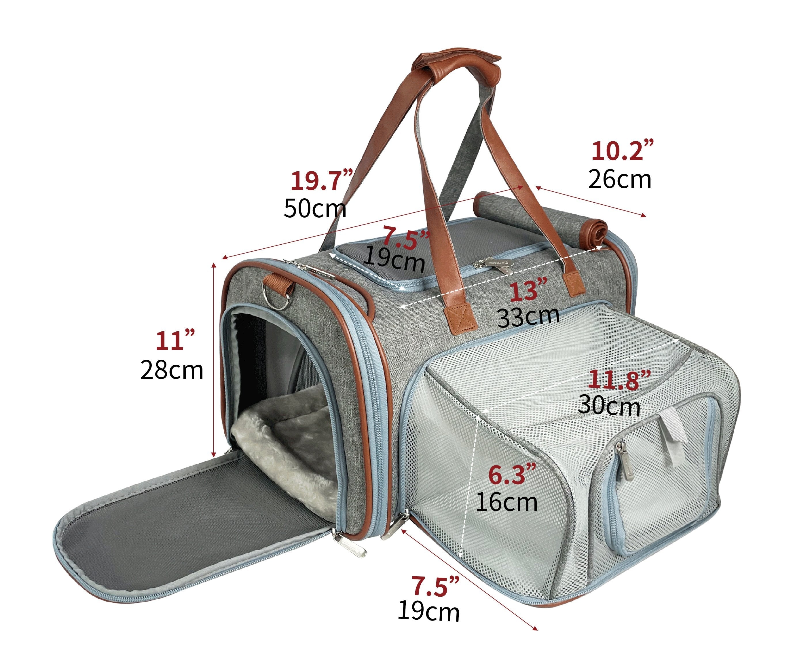 Mr. Peanuts Gold Series Big Apple XL Size Airline Compliant Expandable Pet Carrier